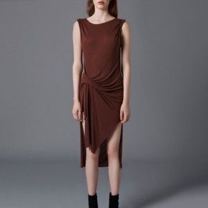 Allsaints Riviera Dress in Burgundy Size US2